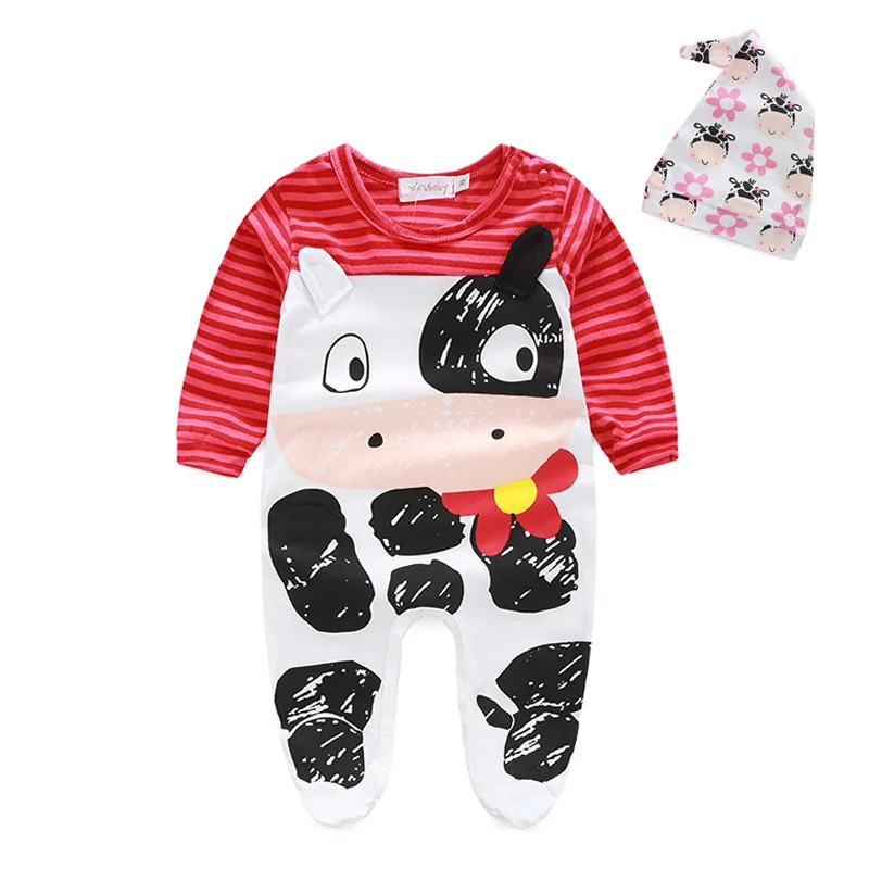 Одежда для малышей Сезон весна-осень Комбинезон + шапка 2/шт раздел-костюмы