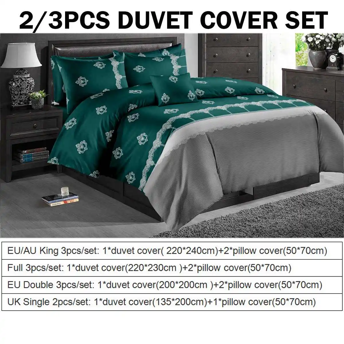 

3D Flowers Duvet Cover Sets Queen King Comforter Bedding Sets With Pillowcase