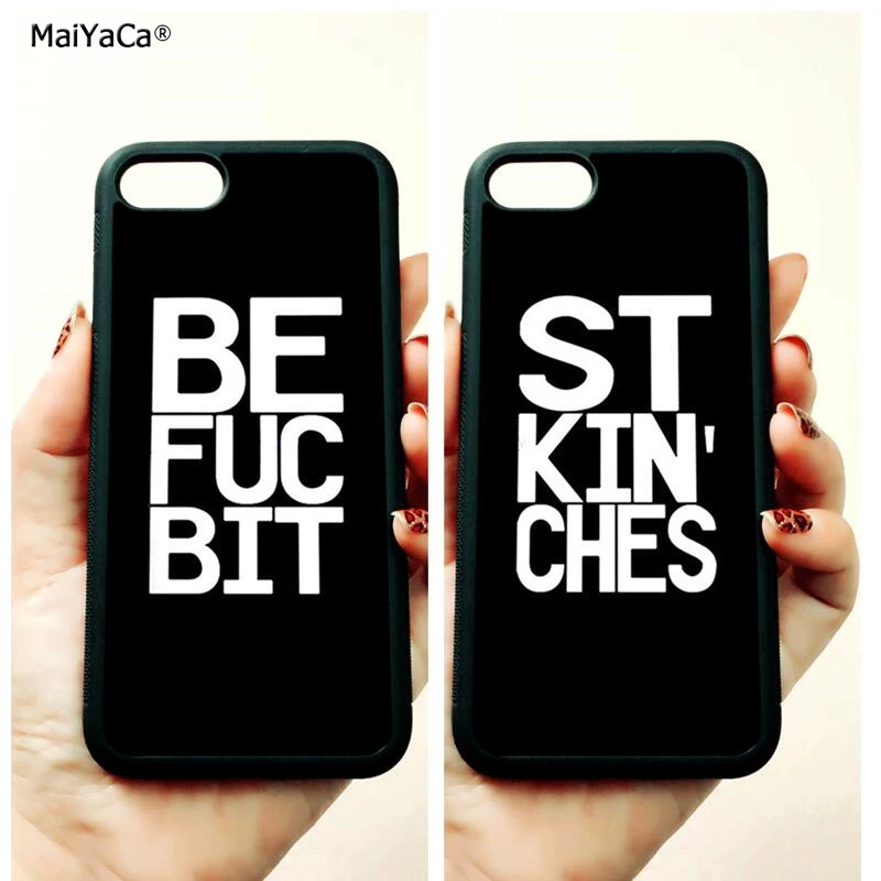 MaiYaCa BFF Смешные буквы любовь пара мягкие края телефонные чехлы для apple iPhone 11 pro max 5s