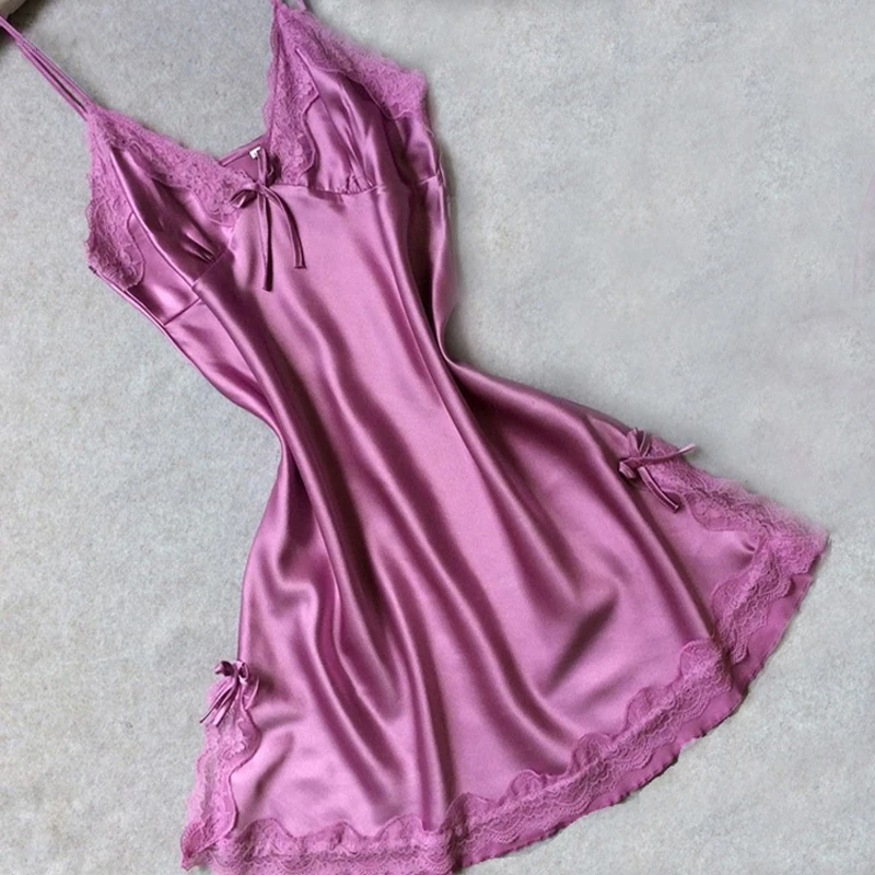 Атласный свитер с небрежным v образным вырезом Slippin nighties летняя ночная рубашка