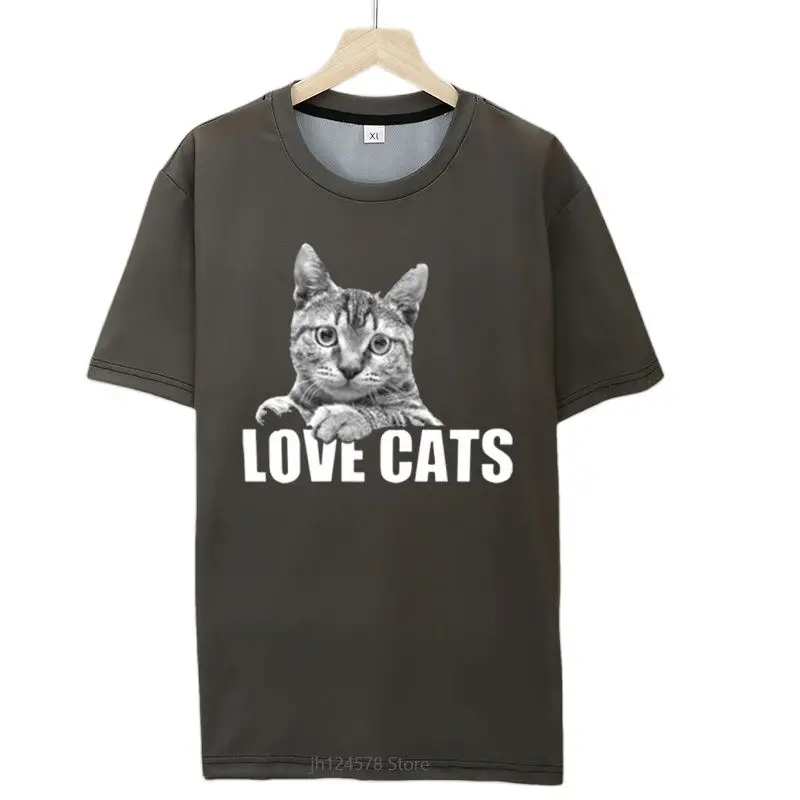 

2021 new summer men and women cat print 3D anime casual short-sleeved shirt female t-shirt ladies fashion round neck T-shirt