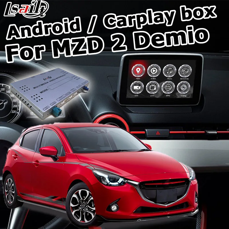 Интерфейсная коробка Android / carplay для нового Mazda 2 demio с GPS навигацией интерфейсная