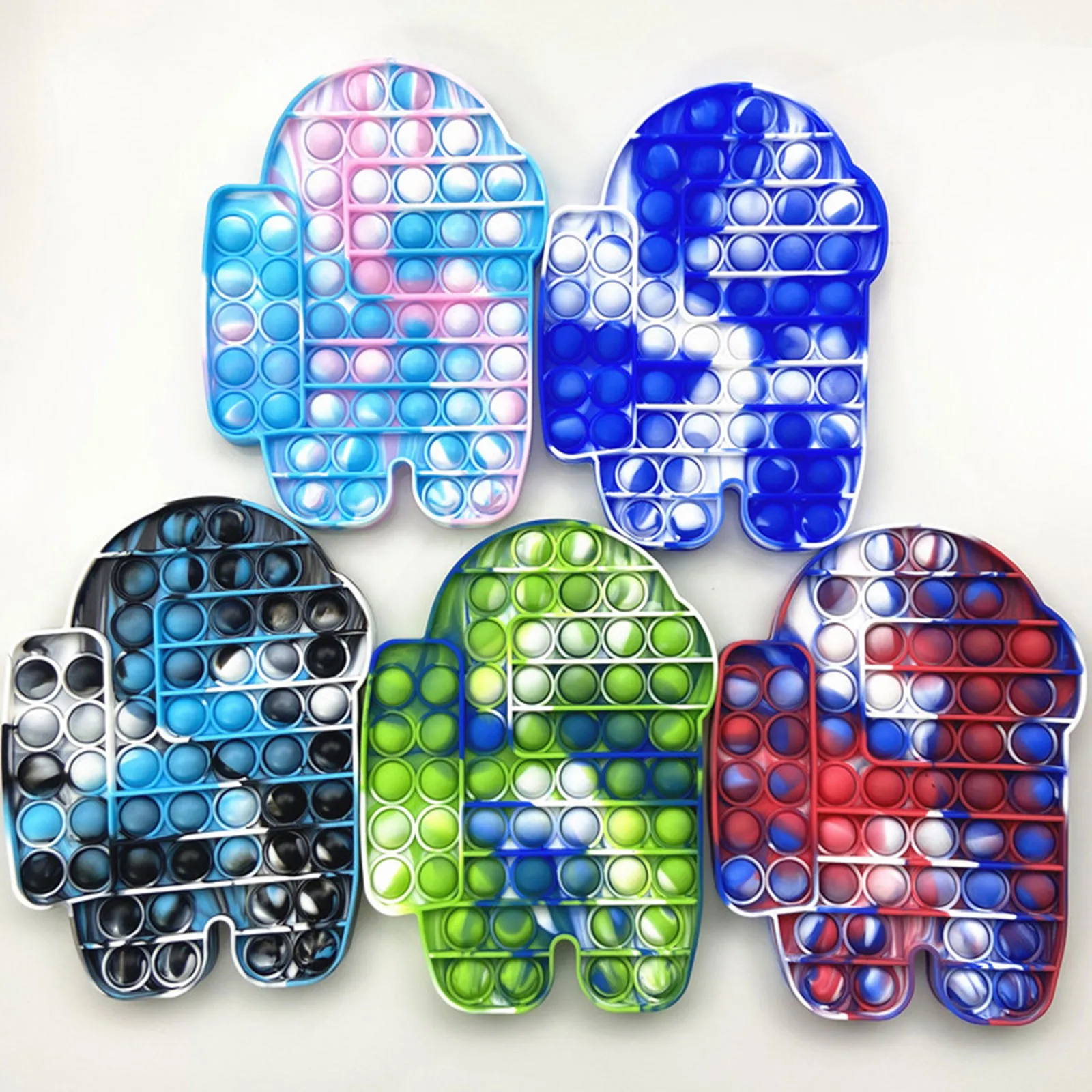 

Игрушка пузырьковая с большим Поппером, большая игрушка антистресс сенсорного давления среди попета, силиконовая игрушка для аутистов, фиг...