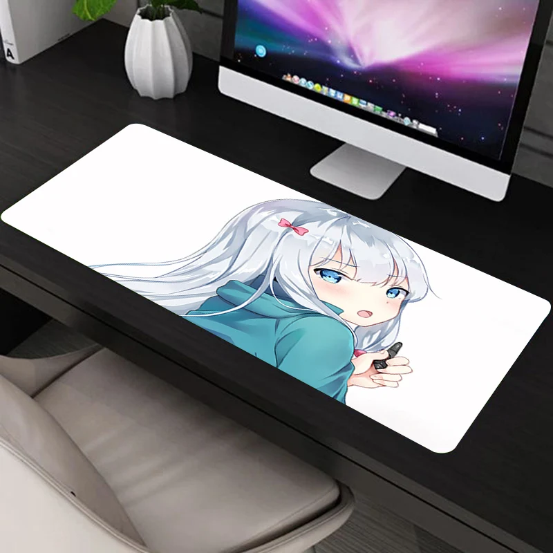 

Mouse Pad With Well Welcome Cartoon of Eromanga Sensei Pads Large Gaming Accessories Kawaii Mause Gamer Hot Keyboard Mat Carpet