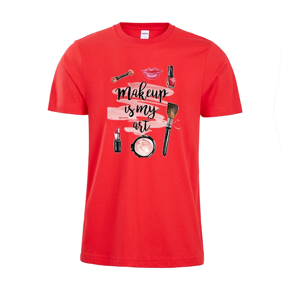 Женская футболка Make Up Is My арт &quot футболки с принтом хлопковые футболки|Футболки| |