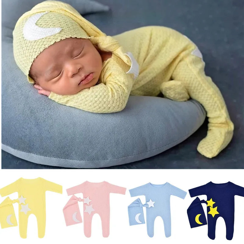 

Шапка и комбинезон для новорожденных, со звездами и Луной