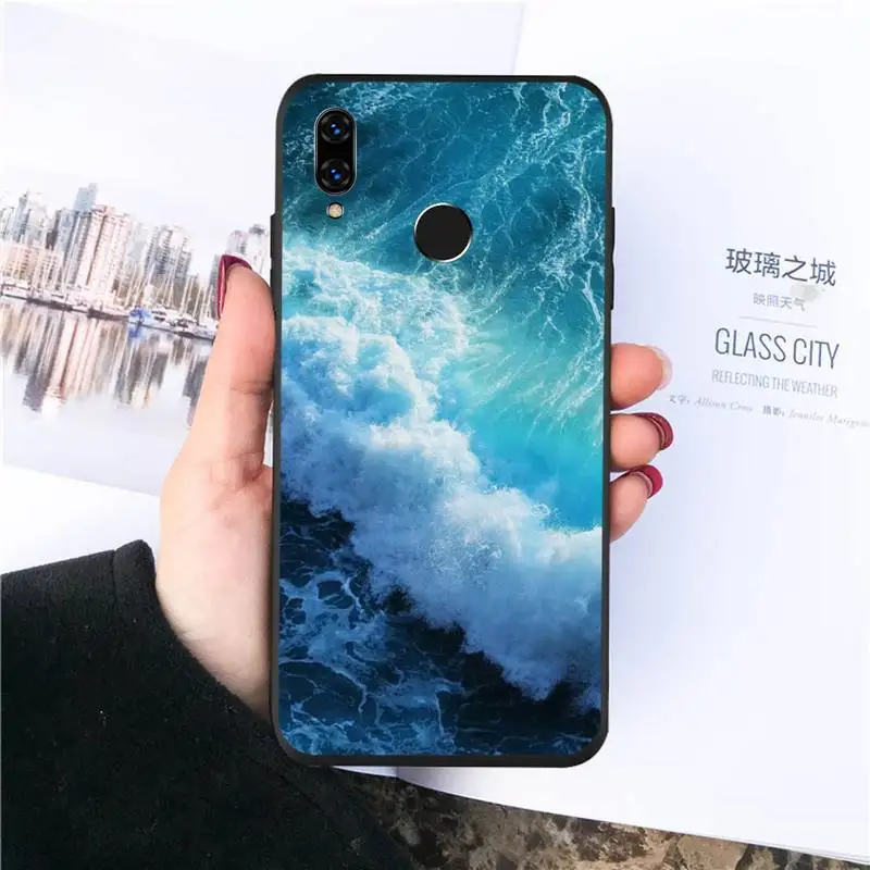 

Blue ocean summer beach Phone Case For Huawei honor Mate P 10 20 30 40 Pro 10i 9 10 20 8 x Lite Luxury brand shell funda coque