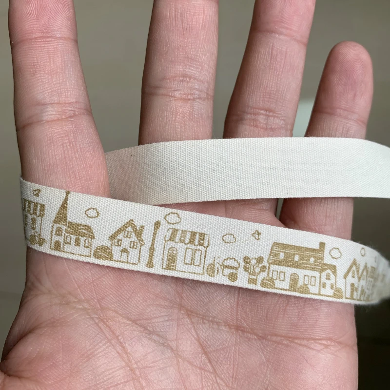 Хлопчатобумажная лента с принтом ручной работы 5 ярдов милый дом цветной флаг