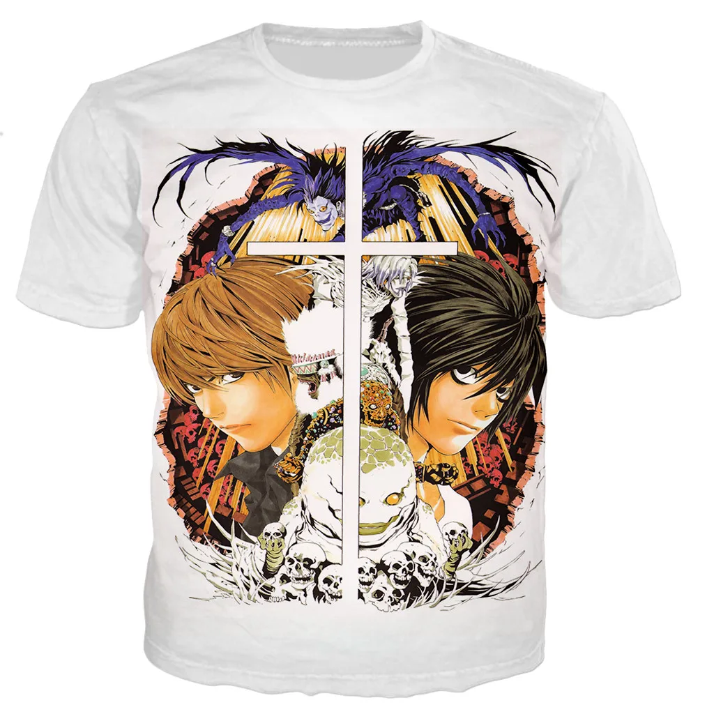 

Anime death note t shirts man / woman 3d death note printed t shirt fashion casual harajuku style T-shirt streetwear tops