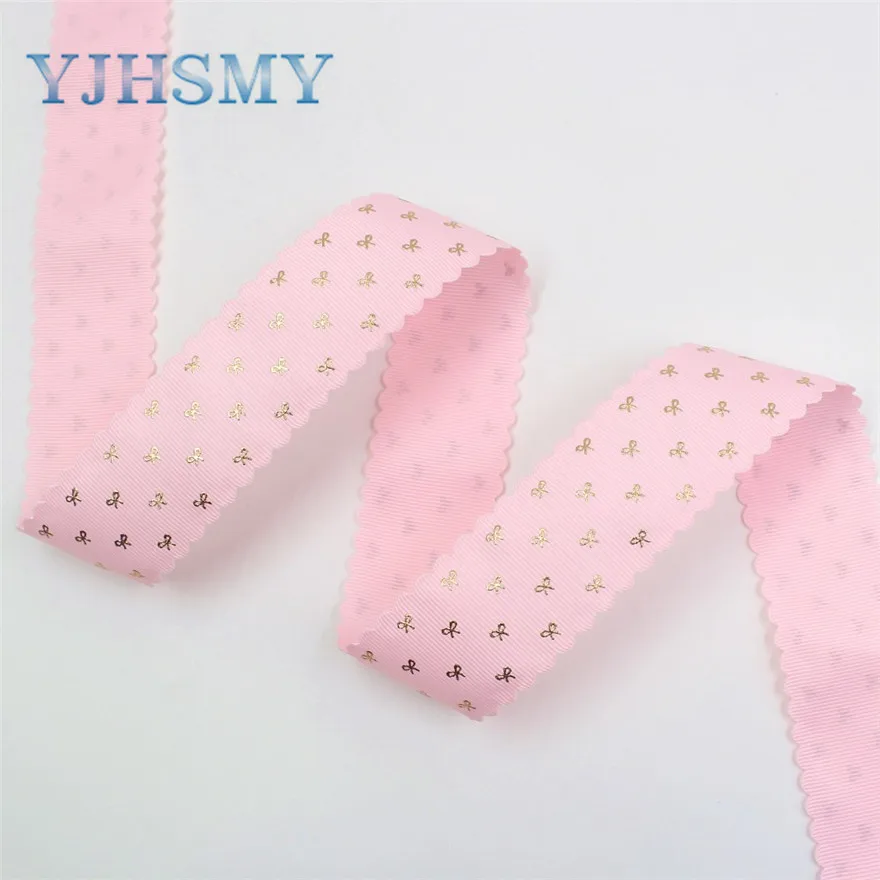 I-19729-1749 YJHSMY, I-19729-1747, 38 мм, 10 ярдов сплошной цвет горячей штамповки лук-узел корсажные ленты, лук крышка DIY аксессуары украшения - Цвет: I-19729-1749