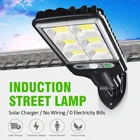 Светодиодные уличные фонари на солнечной батарее, настенный уличный светильник с датчиком движения, 3 режима освещения для сада, патио, дорожек, двора