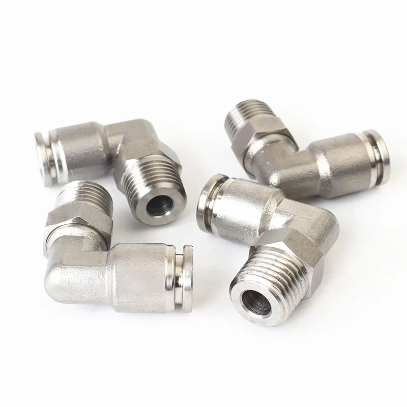 304 PL series stainless steel quick insert right Angle elbow connector PL4-M5/M6/01/02 PL6-M5/M6/01/02/03/04 PL8-01/02/03/04 |