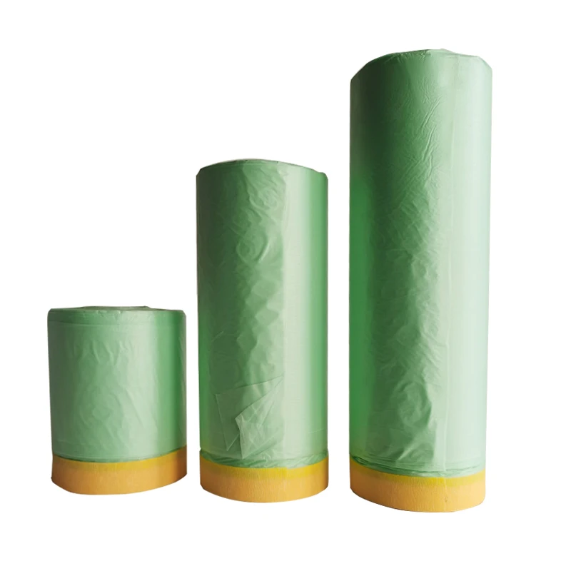 25m Green Masking Film Spray Paint Automobile Diatom Mud Furniture Decorating Protective Film   Auto Paint  Pre-taped Washi