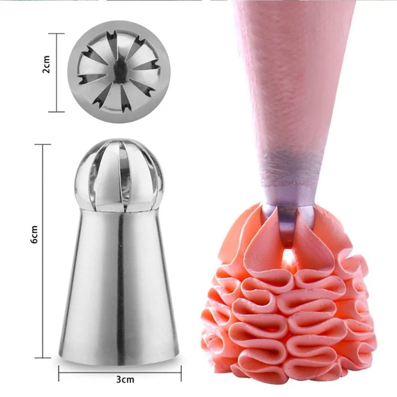 Сферический шар Шелковый инструмент для цветов из нержавеющей стали глазурь