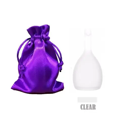 Clear with bag Женственная гигиена Менструальный чашечный клапан многоразовый силиконовый для использования в медицине женщина менструация разряд клапан менструальная чашка эко - Цвет: Clear with bag