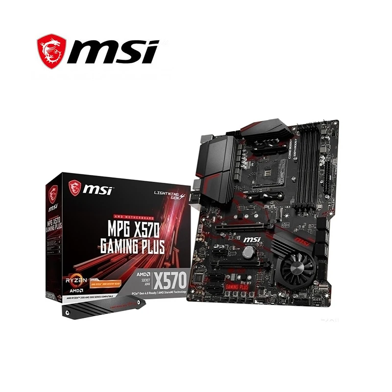 Новинка материнская плата для MSI MPG X570 GAMING PLUS PCI E 4 0 DDR4 M.2 SATA3 USB3.0 3 1 X570M Socket
