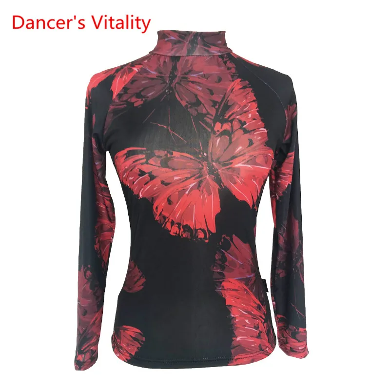 

Ballroom Dancing New Female Adult National Standard Dance Clothing Latin Dance top Modern performance practice Clothes