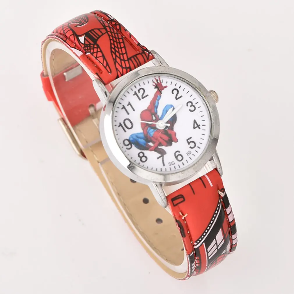 4 Fashion Children Watch Round Dial Kids Watches Girls Boys Leather Watches Clock Quartz Wristwatch for Dropshipping - Цвет: 4