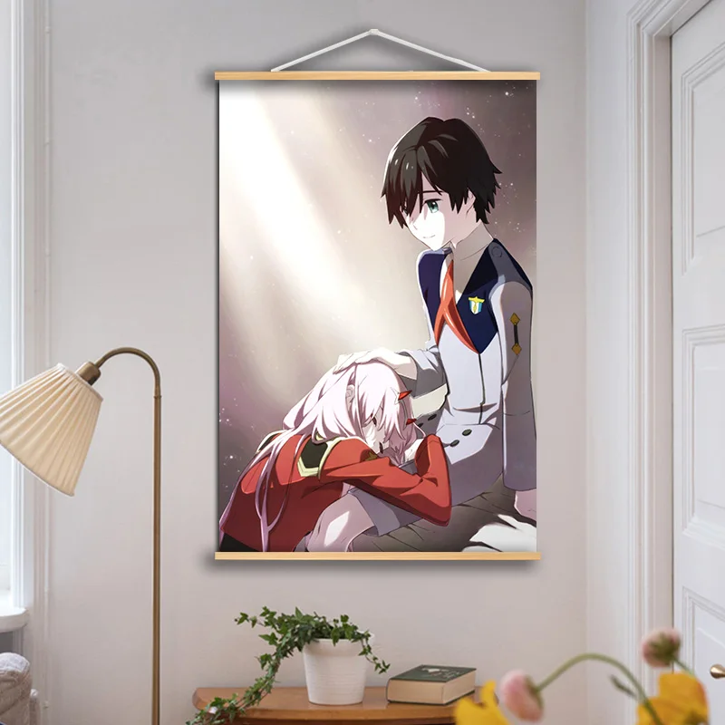 Аниме Манга код 002 настенный постер Холст Картина из массива дерева подвесной