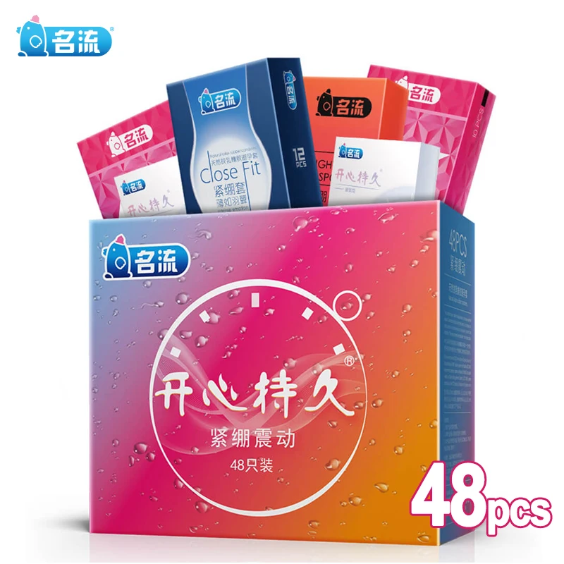 

PERSONAGE 48pcs Small Size Joy Lasting Condom Set Tight Smoothy Penis Sleeve G-spot Ribbed Pleasure Condoms Adult Sex Products