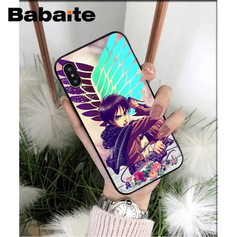A14 Babaite атака на Титанов аниме Япония черный мягкий чехол для телефона iPhone 8 7 6 6S Plus X XS MAX 5 5S SE XR 11 11pro 11promax - Цвет: A14