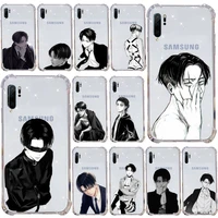 attack on titan anime phone case transparent for samsung s9 s10 s20 huawei honor p20 p30 p40 xiaomi note mi 8 9 pro lite plus