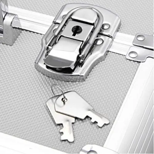 

[US-W] HOME USE 4-in-1 Draw-bar Style Interchangeable Aluminum Rolling Makeup Case Silver 190813218