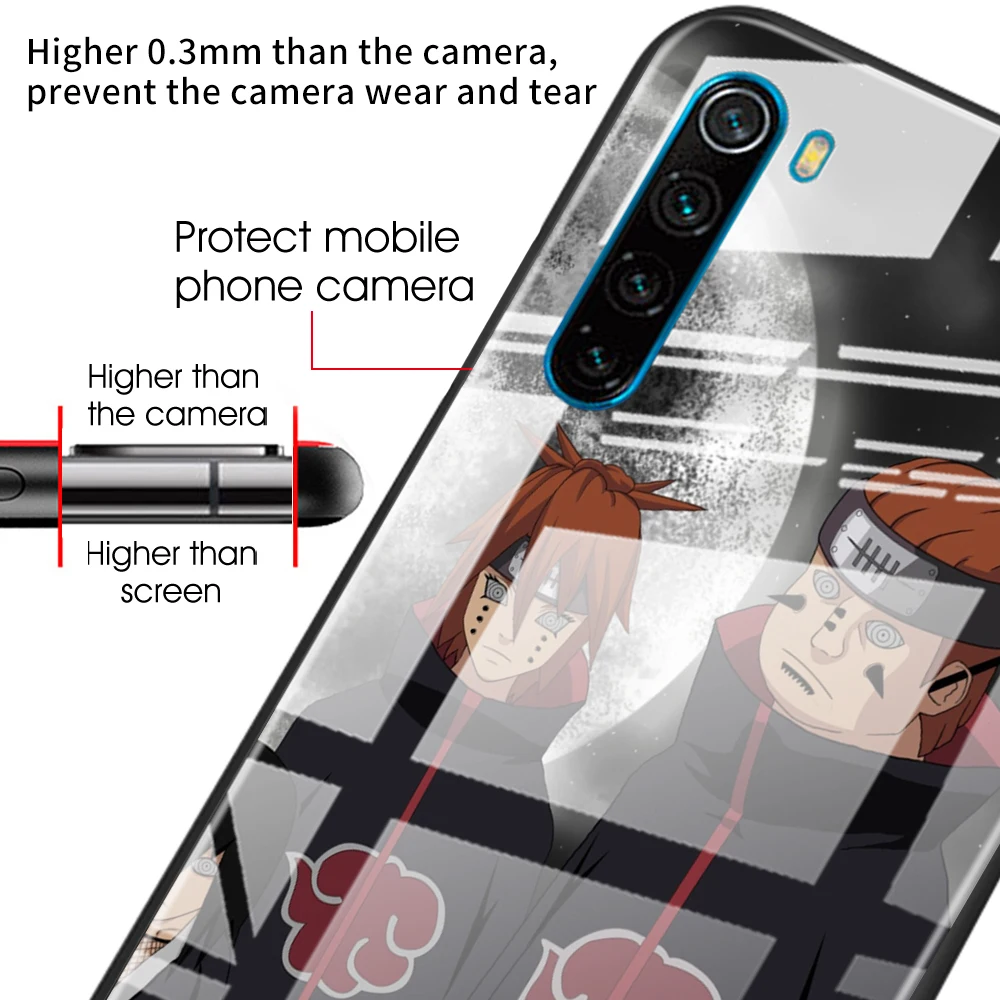 

Anime Naruto Akatsuki Tempered Glass Case Coque for Xiaomi Redmi Note 8T 9S 7 8 9 Pro Redmi K20 K30 Pro 7 8A Fundas Capa