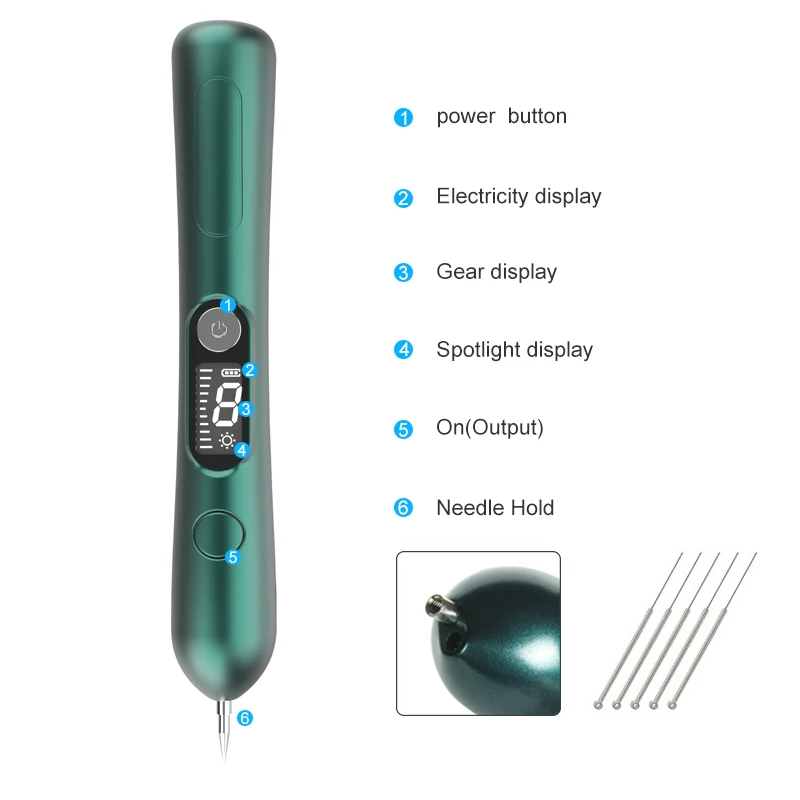 

9 Gears Laser Plasma Pen Skin Tag Removal Mole Remover Freckles Wart Tattoo Dark Spot Remover LCD Multifunction Beauty Tool