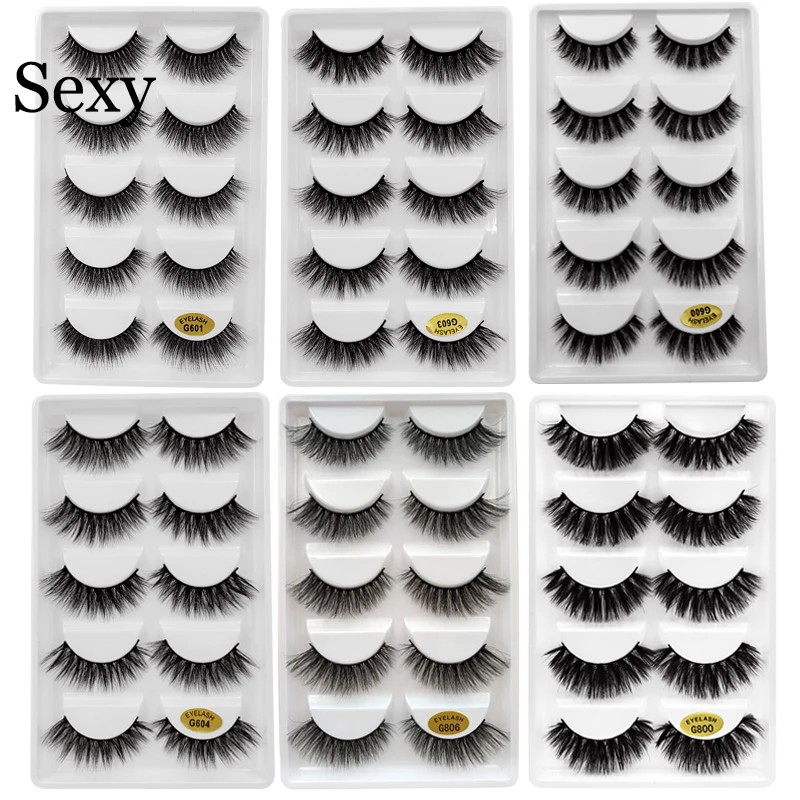 5 пар норковые ресницы натуральные длинные 3d ручной работы накладные для макияжа