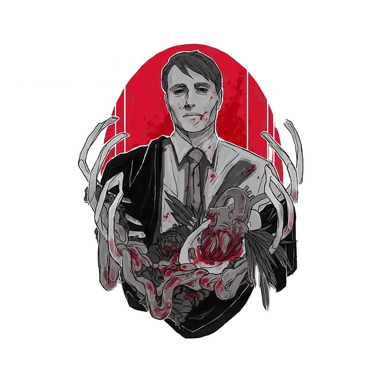 

Dawasaru for Hannibal Cliparts Fine Decal Vinyl Car Sticker Waterproof Body for Car Bumper Decoration 13cm*10cm