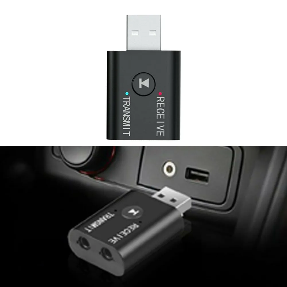 Автомобильный приемник-передатчик Bluetooth 5 0 2 в 1 беспроводной аудио 3 мм USB TR6 Aux