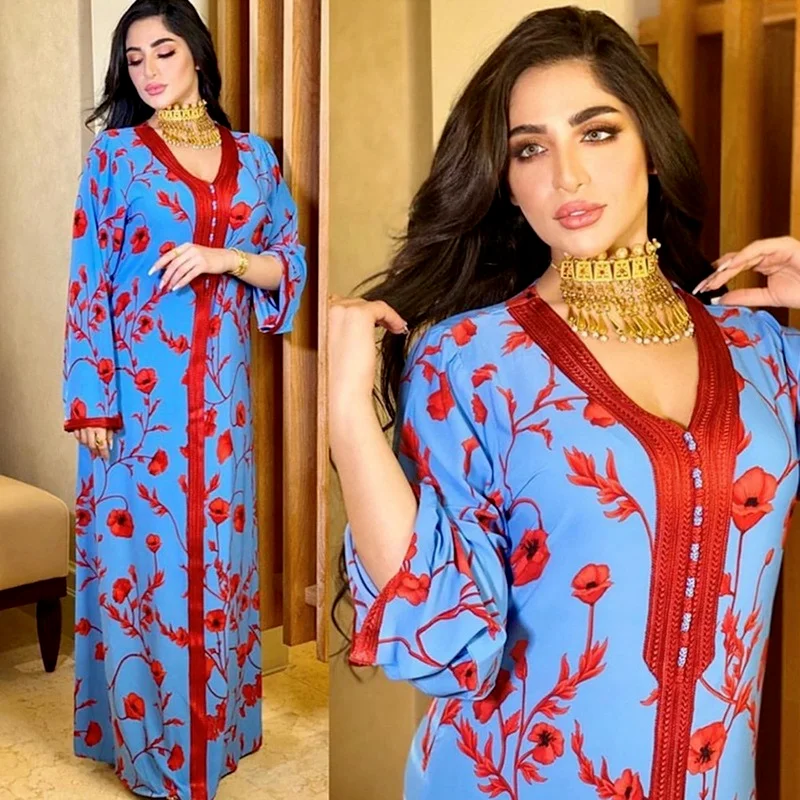 Eid Abaya Dubai Muslim Dress Turkey Islam Robe Longue Djelaba Femme Musulman African Dresses For Women Caftan Marocain De Soiree