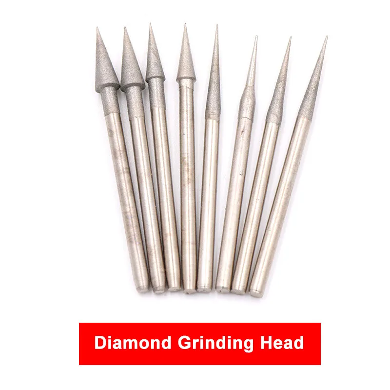 

Dremel Accesories Electroplating Diamond Grinding Head 2.35mm Shank Polished Needle Jade Stone Carving Engraving Tool D pin