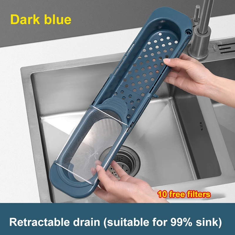 

Telescopic Sink Shelf Kitchen Storage Rack Soap Sponge Drain Rack Basket Faucet Holder Adjustable Bathroom Sink Organizer Case