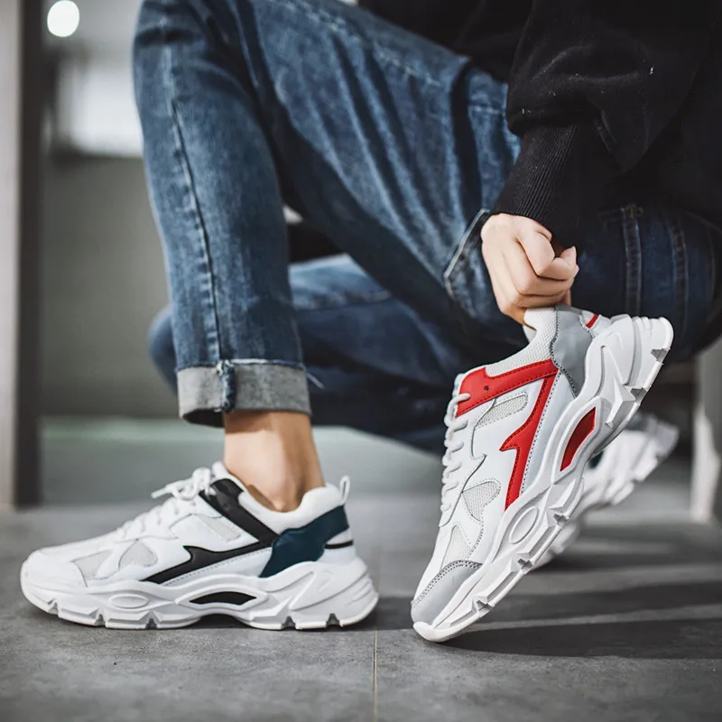 

Krasovki Men's Casual Shoes Air Mesh Breathable Sneakers Male Footwears Fashion Zapatillas Men Sport Trainers Shoes New Designer