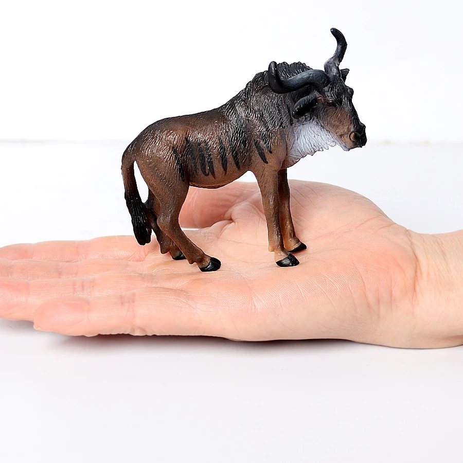 Реалистичная ручная роспись Дикая природа Wildebeest Moose игрушка фигурка модель