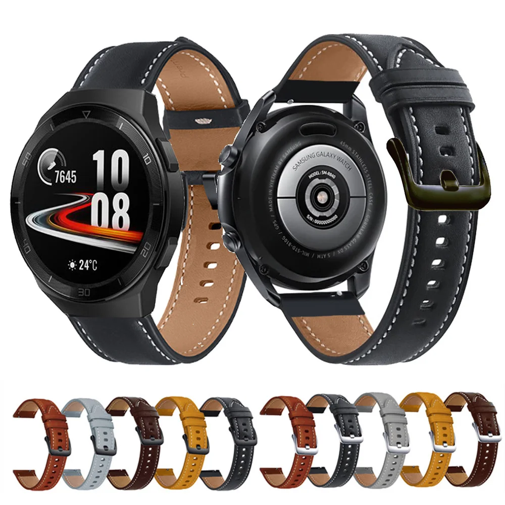 

For Huawei GT 2E Strap Genuine Leather 20/22mm Bracelet For Huawei Watch GT 2 42mm 46mm/GT2 Pro Honor Magic Watchband Wristband
