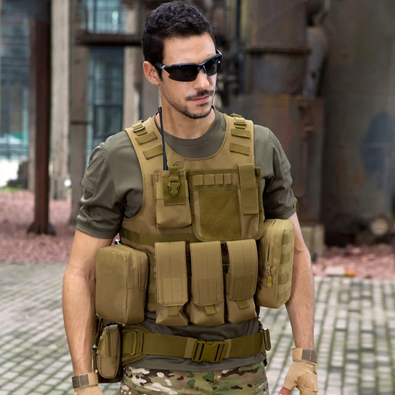 Мужской военный тактический жилет Molle боевой штурмовой тарелка CS Уличная