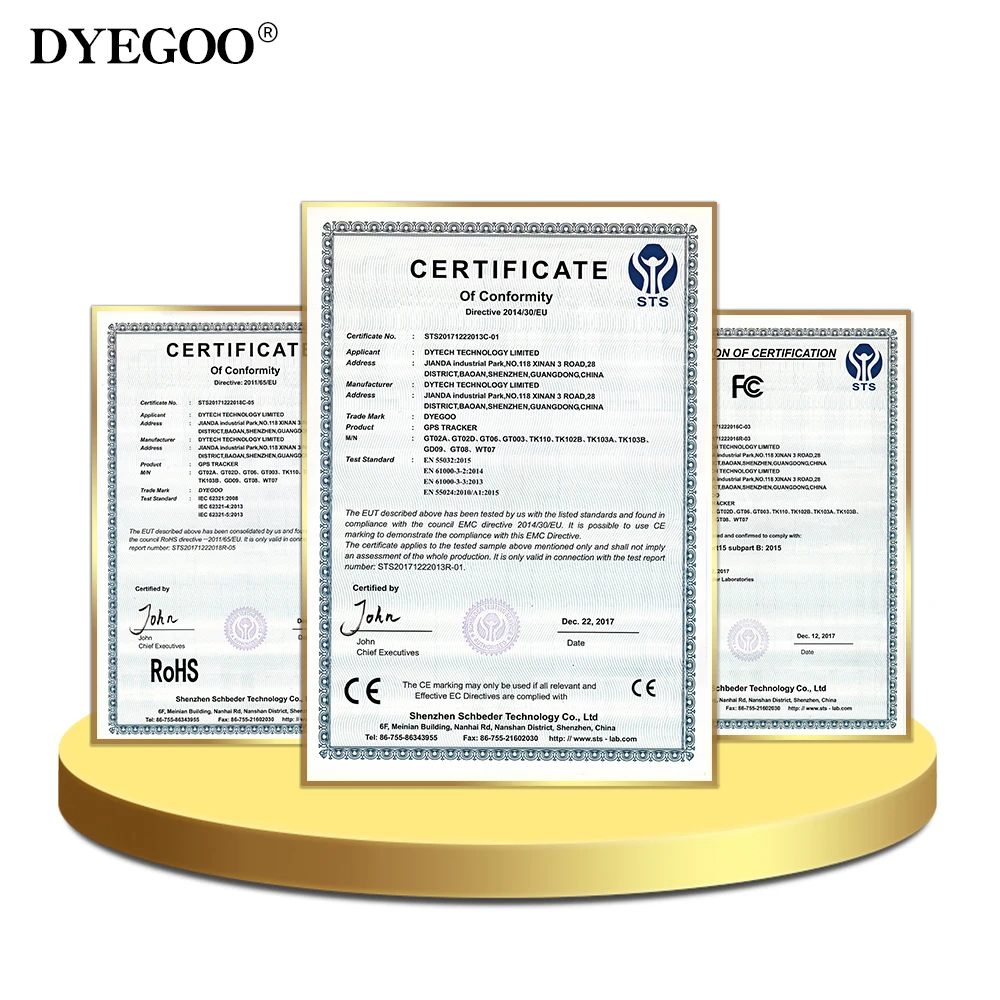 DYEGOO T3 Vehicle Car Motorcycle E-Bike GPS Tracker 9V-100V Wide Voltage Oil Cut Anti-Theft Alarm Lifetime Free Android IOS APP |