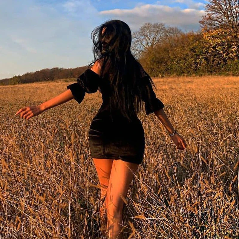 

Sexy Fashion Women Bodycon Dress 2021 Summer Korean Style Slash Neck Puff Sleeves Mini Dress