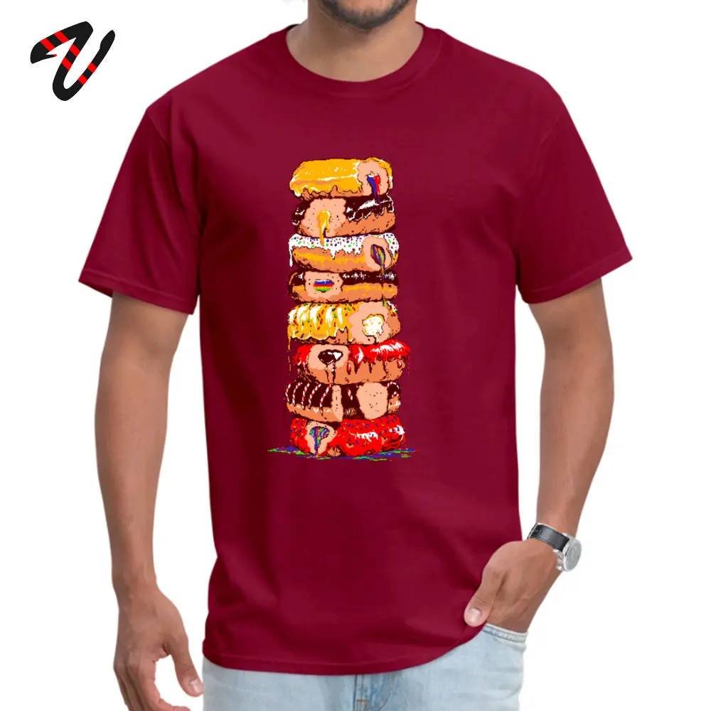 8-bit Tops &amp Tees Графический пончик футболки для мужчин вечерние Забавный дизайнер