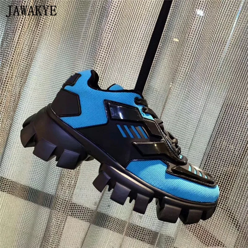 Кроссовки унисекс сетчатые повседневная подиумная обувь толстая подошва разные