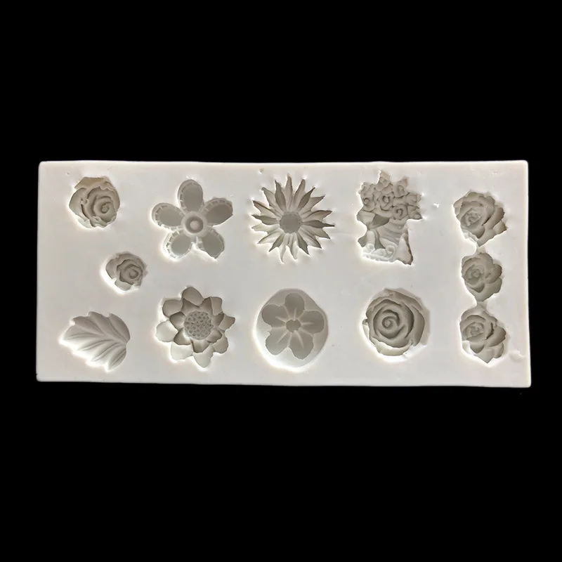 Солнцезащитная Роза Жидкая силиконовая форма пять лепестков цветок помадка для