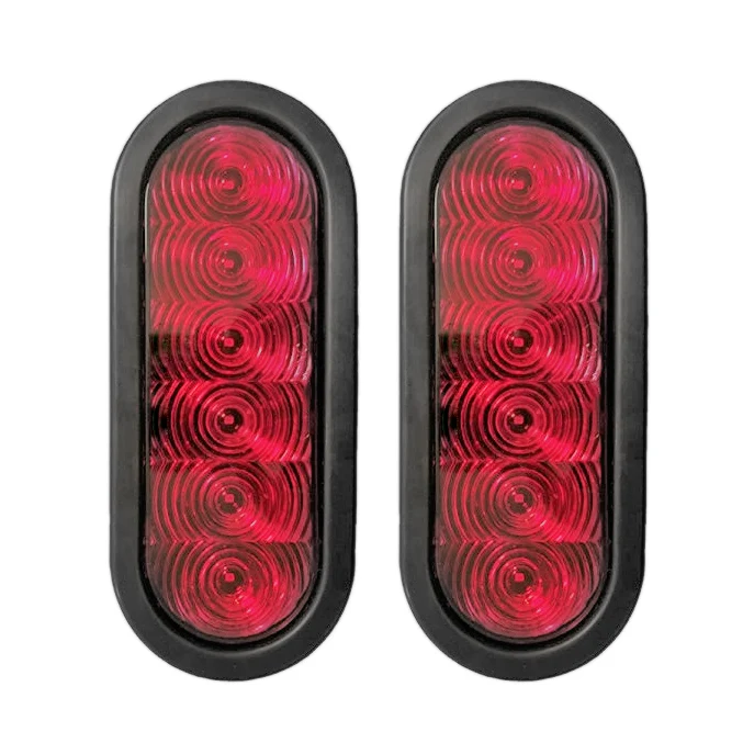 2 шт. прицеп грузовик ЛОДКА АВТОБУС красный светодиодный 6 дюймов Овальный