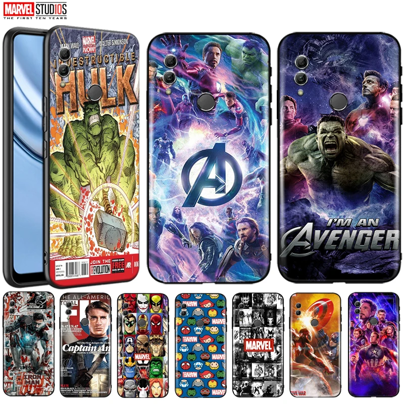 

Marvel Phone Case For Huawei Honor 10 10X Lite 10i Funda Cover Avengers Captain America Iron Man Spiderman Hulk Deadpool Venom