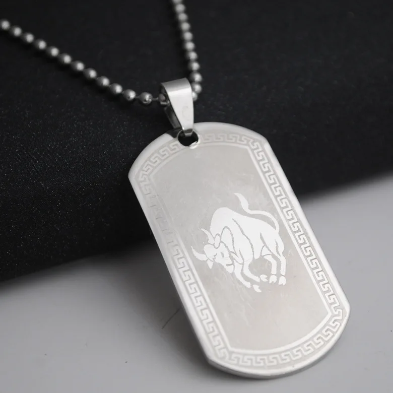 Кулон в виде Козерога из титановой стали|steel tag|steel dog tagcapricorn pendant |