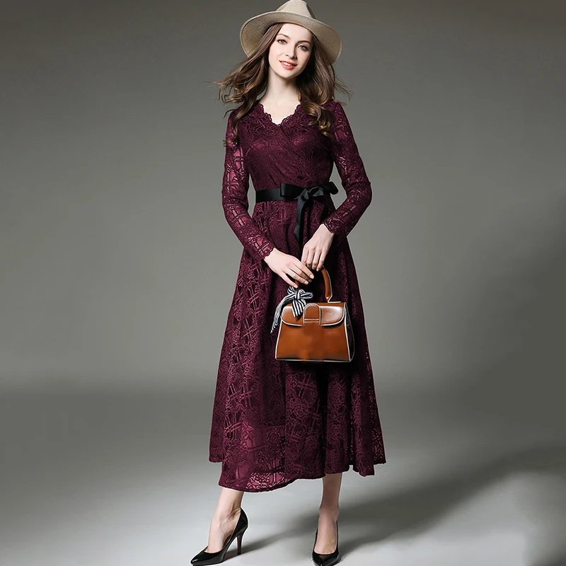 Женское модельное платье с длинным рукавом элегантное праздвечерние чное Платье