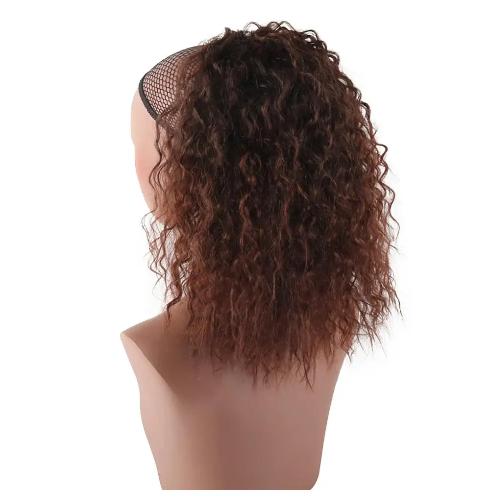 Синтетический 14-дюймовый шнурок афро кудрявый хвостик термостойкий короткий