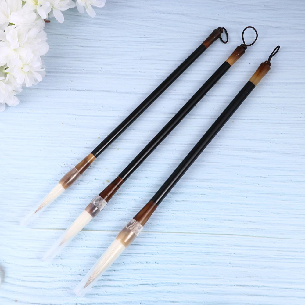 

3 шт. долговечные волчьи волосы китайская калиграфия Kanji японская Суми кисть для рисования